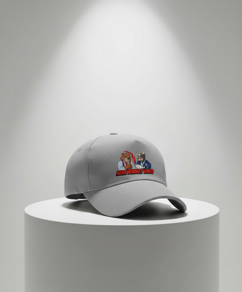 Bear Market Vibes grijs petje close-up luxe display