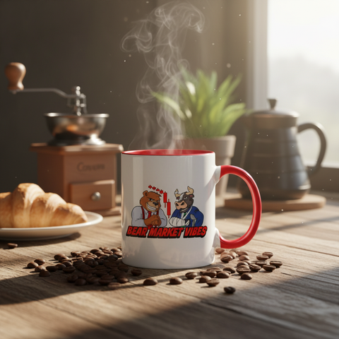 Bear Market Vibes mok in koffie setting