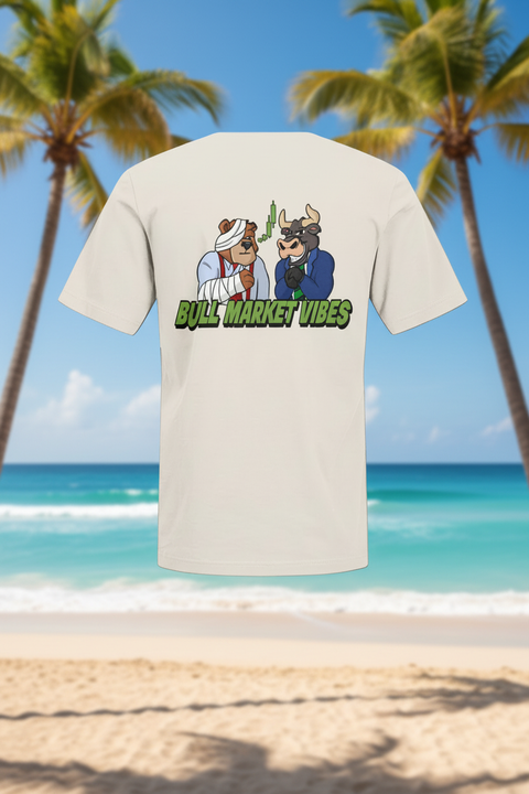 Bull Market Vibes Crème — strand en palmbomen