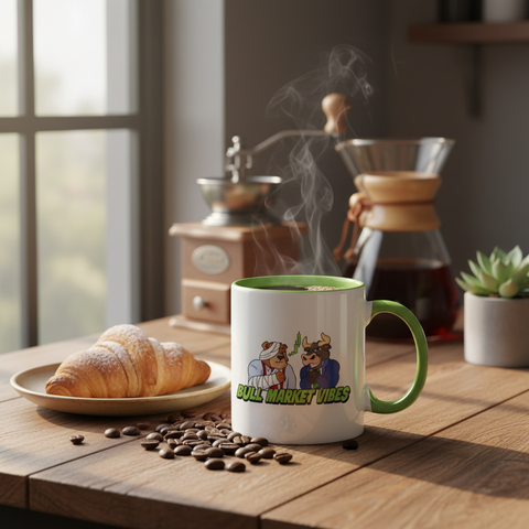 Bull Market Vibes mok in koffie setting