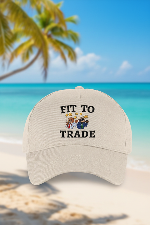 Fit to Trade Crème Cap — strand zomerse setting
