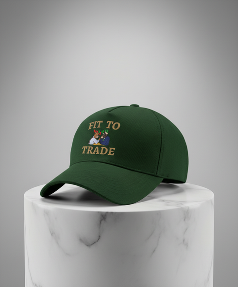 Fit to Trade groen petje met bedrukt design luxe display