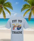 Fit to Trade Lichtblauw Sigaren — strand en palmbomen