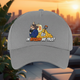 In Bitcoin We Trust Grijs Cap — rooftop urban sunset