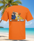 In Bitcoin We Trust — groot met zomerse achtergrond