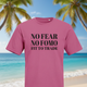 No Fear No Fomo Roze — strand en palmbomen