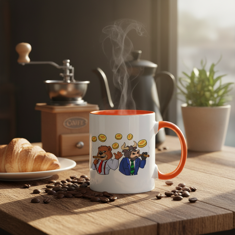 Sigaar mok in koffie setting